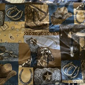 Western Themed Patchwork Valance